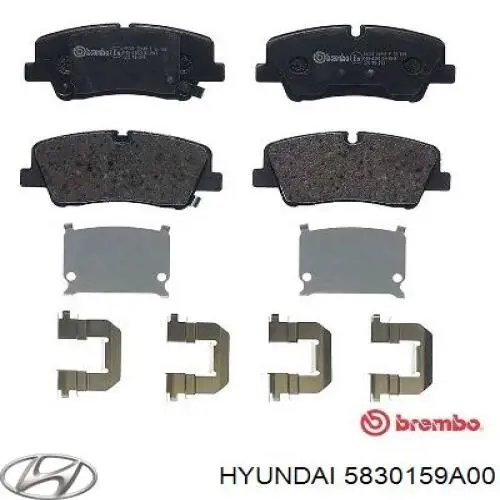Купити 5830159A00 Hyundai/Kia Задні колодки