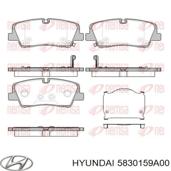 Задні гальмівні колодки Hyundai/Kia 5830159A00 ціна, від 30.73 USD