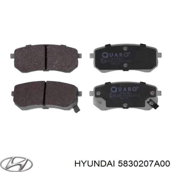5830207A00 Hyundai/Kia колодки гальмові задні, дискові