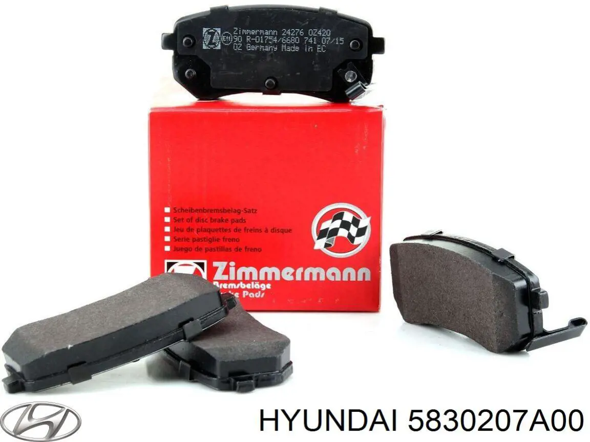 Задні дискові колодки Hyundai/Kia 5830207A00