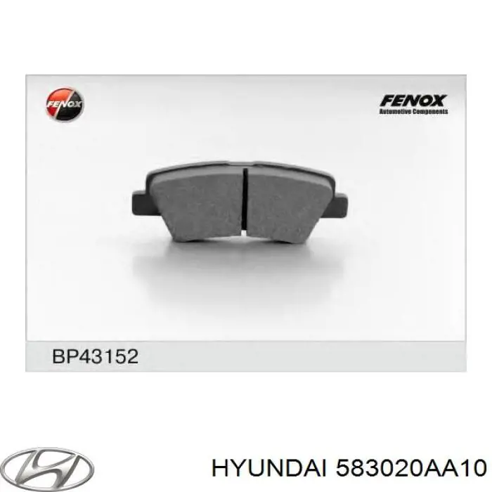 Купити 583020AA10 Hyundai/Kia Задні колодки