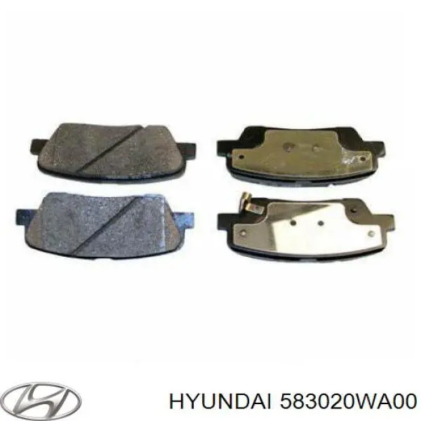 Задні гальмівні колодки 583020WA00 Hyundai/Kia