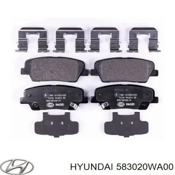 583020WA00 Hyundai/Kia Колодки гальмівні задні, дискові