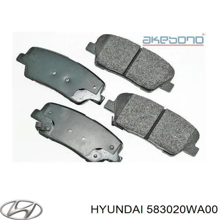 583020WA00 Hyundai/Kia колодки гальмові задні, дискові