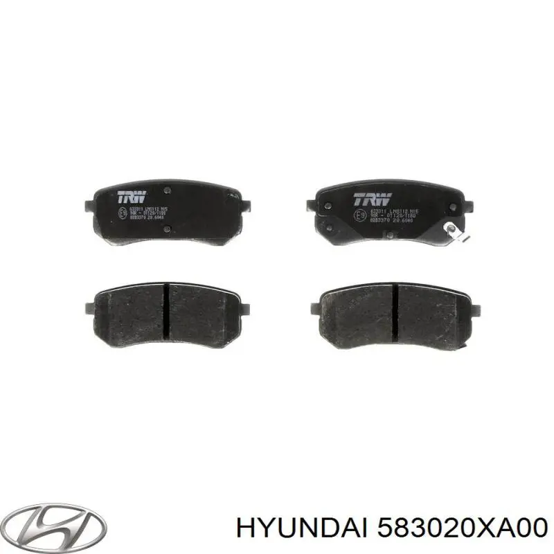 Задні гальмівні колодки 583020XA00 Hyundai/Kia