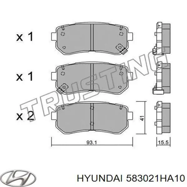 Задні гальмівні колодки Hyundai/Kia 583021HA10 ціна, від 17.47 USD