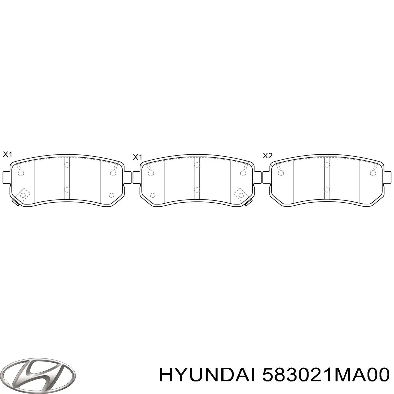 Купити 583021MA00 Hyundai/Kia Задні колодки