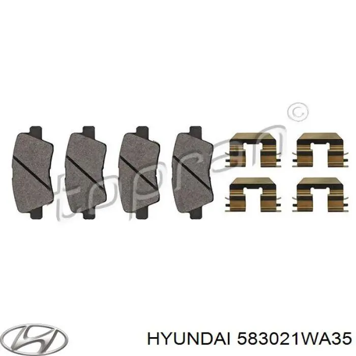 Задні гальмівні колодки 583021WA35 Hyundai/Kia