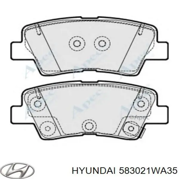 Задні гальмівні колодки Hyundai/Kia 583021WA35 ціна, від 18.28 USD