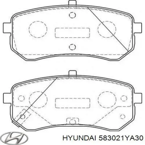 Задні дискові колодки Hyundai/Kia 583021YA30