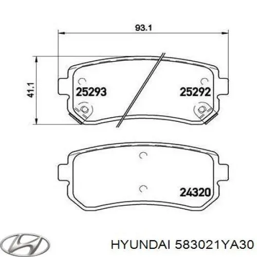 Задні гальмівні колодки Hyundai/Kia 583021YA30 ціна, від 16.47 USD