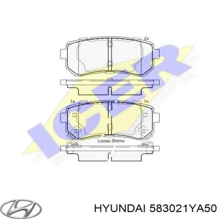 Задні гальмівні колодки Hyundai/Kia 583021YA50 ціна, від 17.47 USD