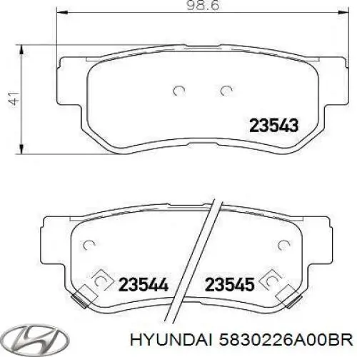Купити 5830226A00BR Hyundai/Kia Задні колодки
