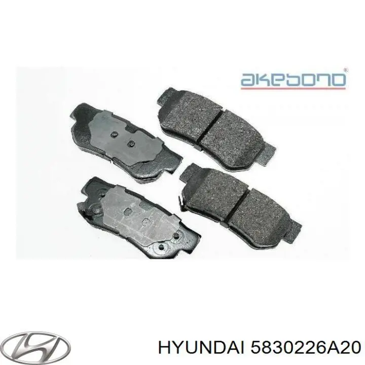 5830226A20 Hyundai/Kia колодки гальмові задні, дискові