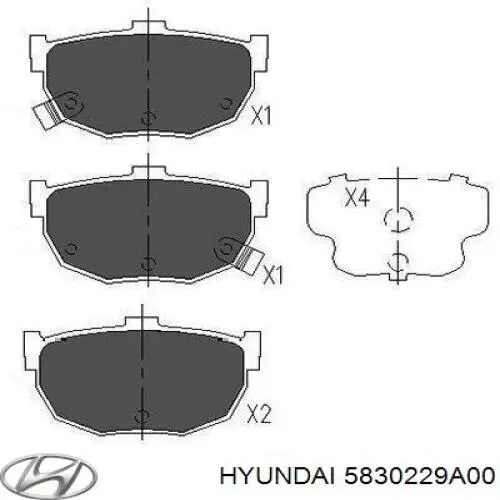 Купити 5830229A00 Hyundai/Kia Задні колодки