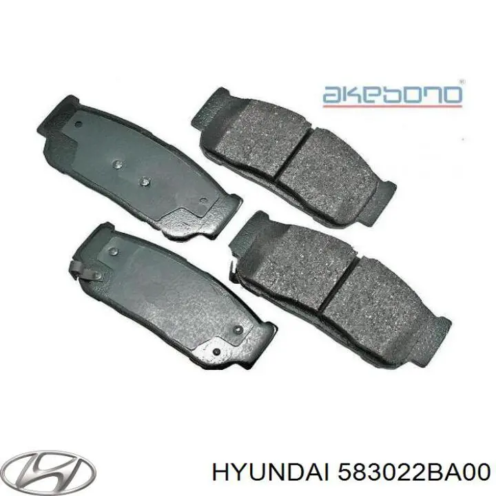 583022BA00 Hyundai/Kia колодки гальмові задні, дискові