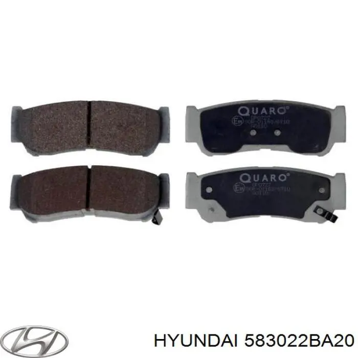 583022BA20 Hyundai/Kia колодки гальмові задні, дискові