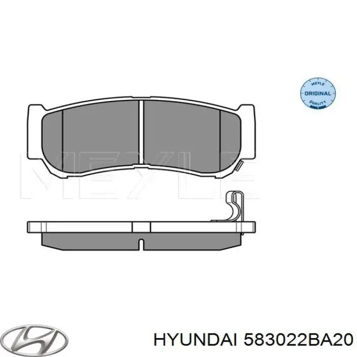 Задні гальмівні колодки Hyundai/Kia 583022BA20 ціна, від 15.83 USD