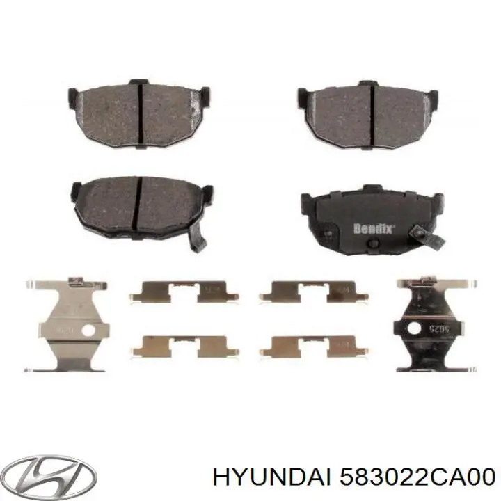Задні дискові колодки Hyundai/Kia 583022CA00