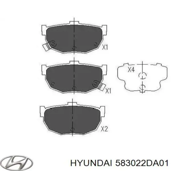 Купити 583022DA01 Hyundai/Kia Задні колодки