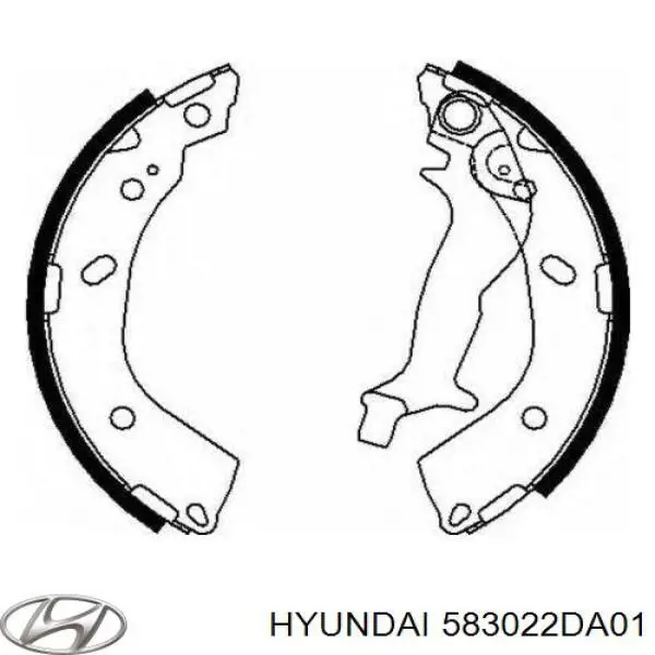 Задні гальмівні колодки 583022DA01 Hyundai/Kia