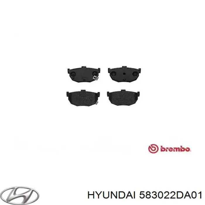 583022DA01 Hyundai/Kia Колодки гальмівні задні, дискові