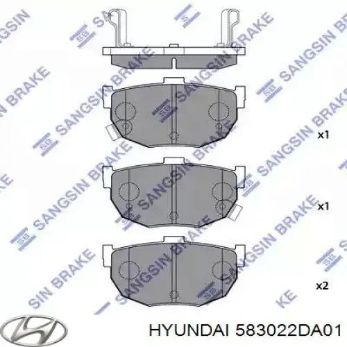 Задні гальмівні колодки Hyundai/Kia 583022DA01 ціна, від 12.87 USD