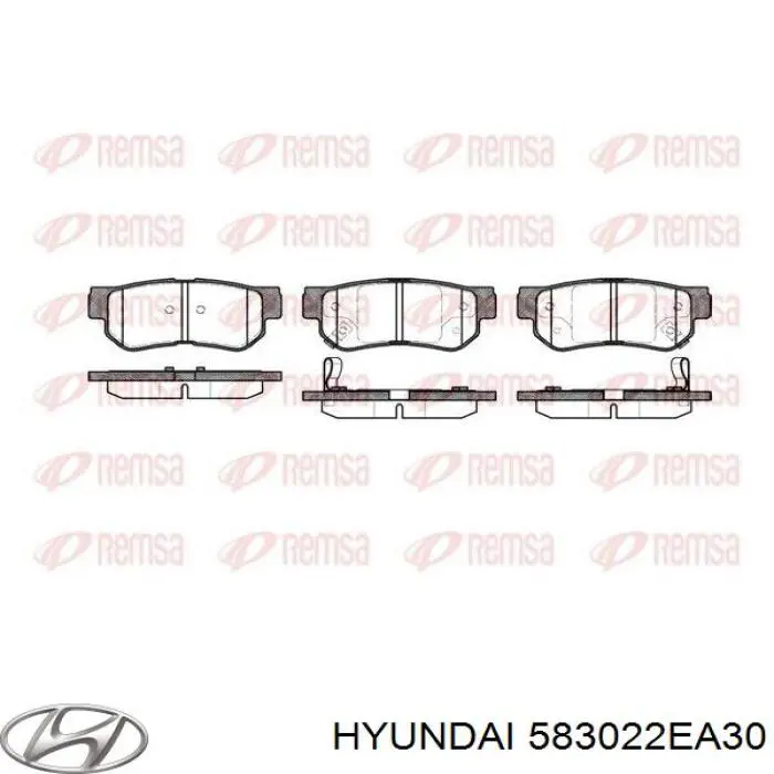Задні гальмівні колодки Hyundai/Kia 583022EA30 ціна, від 16.89 USD