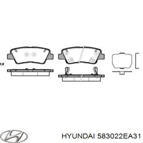 Купити 583022EA31 Hyundai/Kia Задні колодки