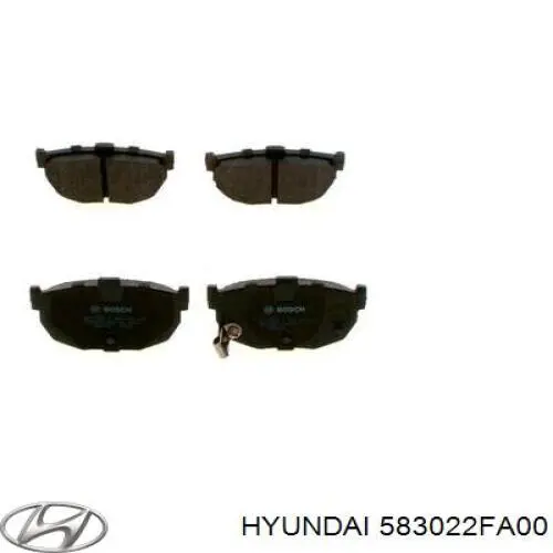 Задні гальмівні колодки 583022FA00 Hyundai/Kia