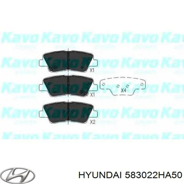 583022HA50 Hyundai/Kia колодки гальмові задні, дискові