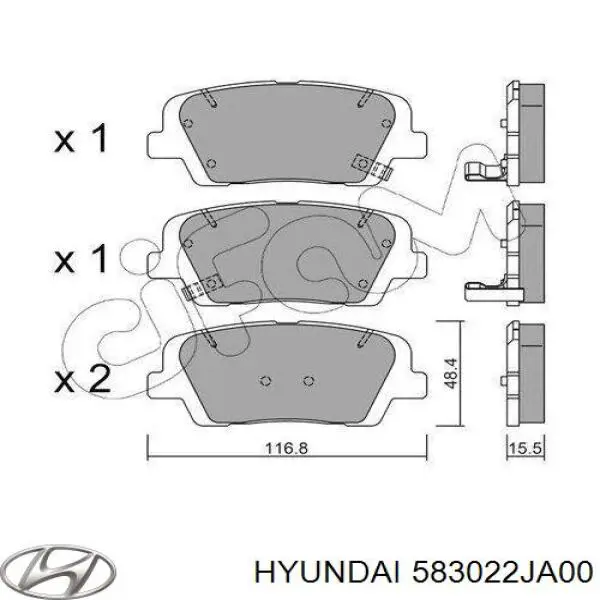 Задні гальмівні колодки Hyundai/Kia 583022JA00 ціна, від 19.06 USD