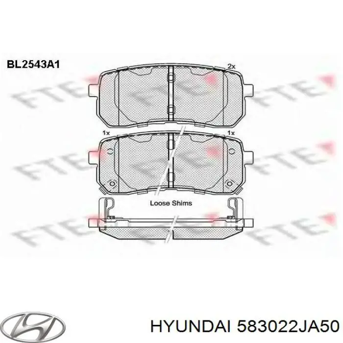  Hyundai/Kia 583022JA50 ціна, від 71.22 USD