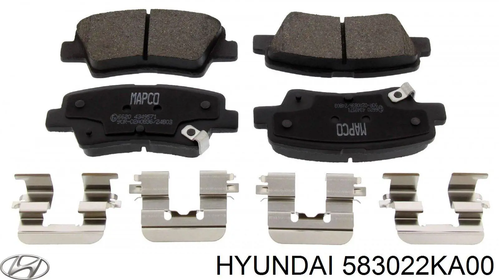 Задні гальмівні колодки 583022KA00 Hyundai/Kia