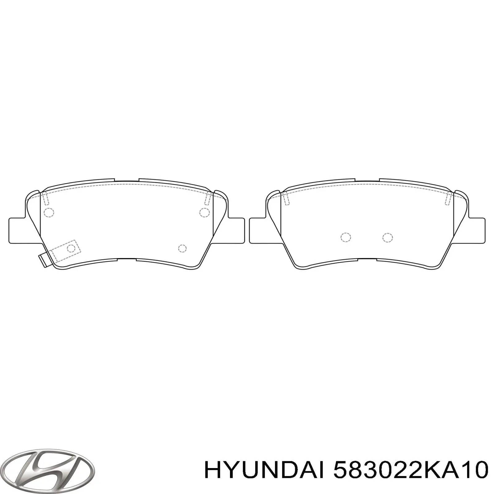 583022KA10 Hyundai/Kia Колодки гальмівні задні, дискові