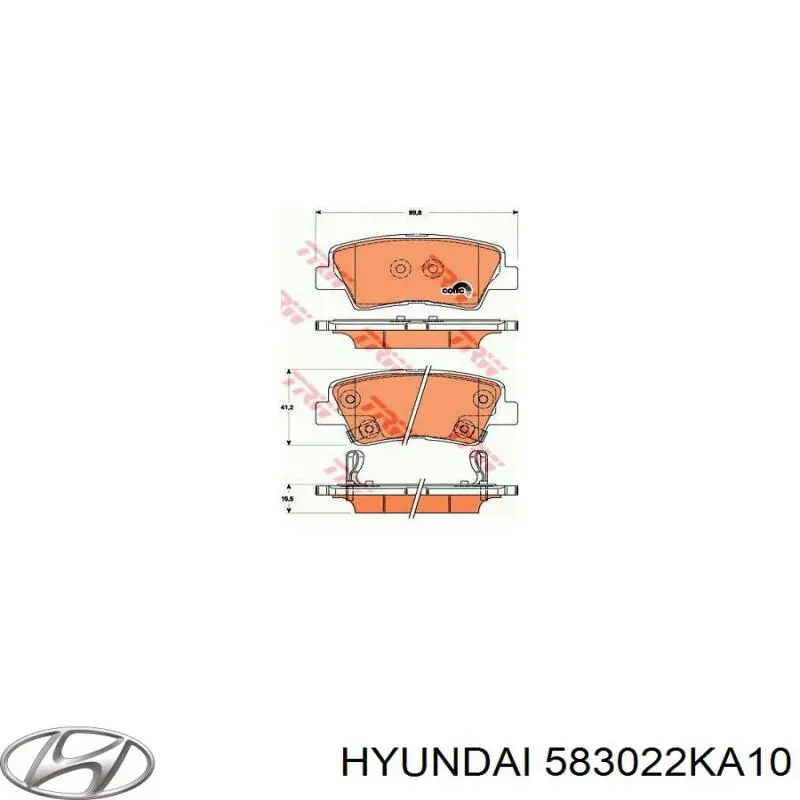 Купити 583022KA10 Hyundai/Kia Задні колодки
