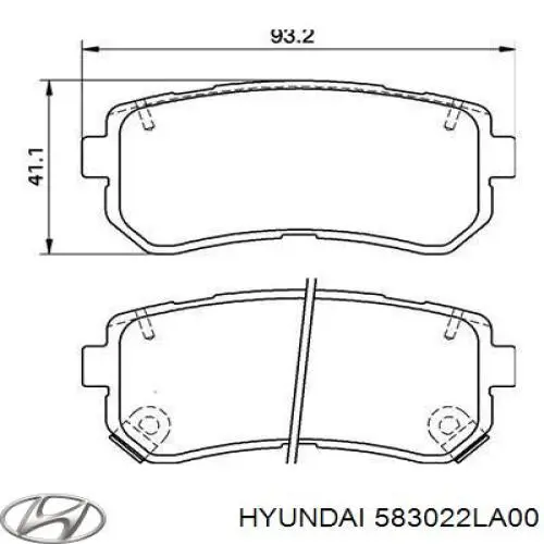 Задні гальмівні колодки Hyundai/Kia 583022LA00 ціна, від 17.47 USD