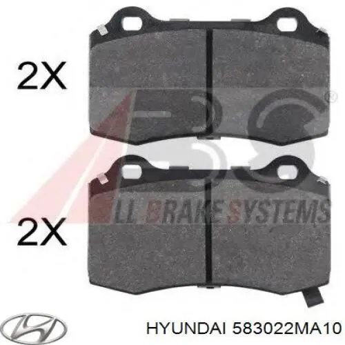 Задні гальмівні колодки Hyundai/Kia 583022MA10 ціна, від 27.67 USD