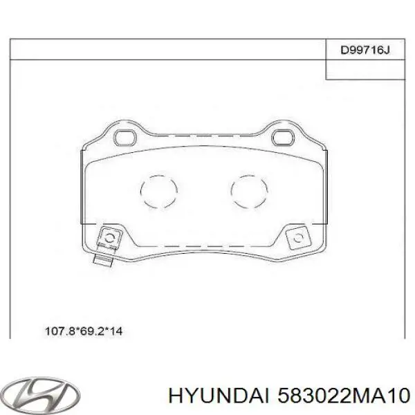 Купити 583022MA10 Hyundai/Kia Задні колодки