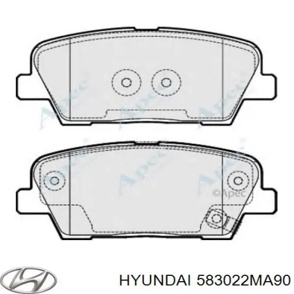 Колодки гальмові задні, дискові 583022MA90 Hyundai/Kia