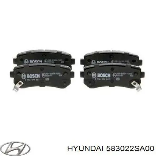 Задні гальмівні колодки 583022SA00 Hyundai/Kia