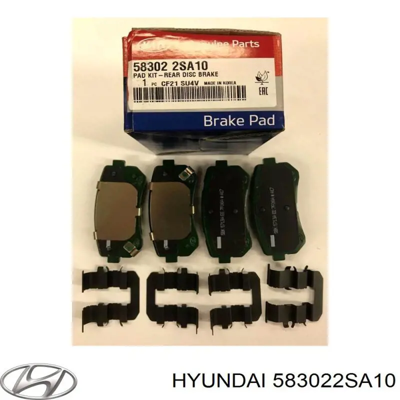 Задні гальмівні колодки 583022SA10 Hyundai/Kia