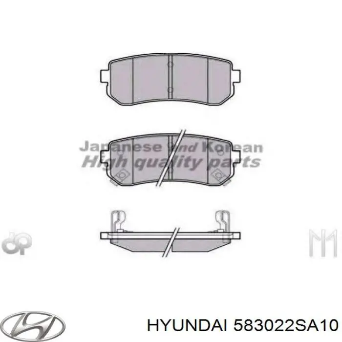 Колодки гальмові задні, дискові 583022SA10 Hyundai/Kia