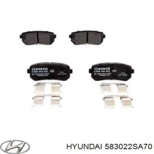 Задні дискові колодки Hyundai/Kia 583022SA70