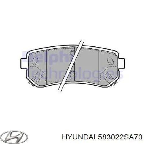 583022SA70 Hyundai/Kia Колодки гальмівні задні, дискові