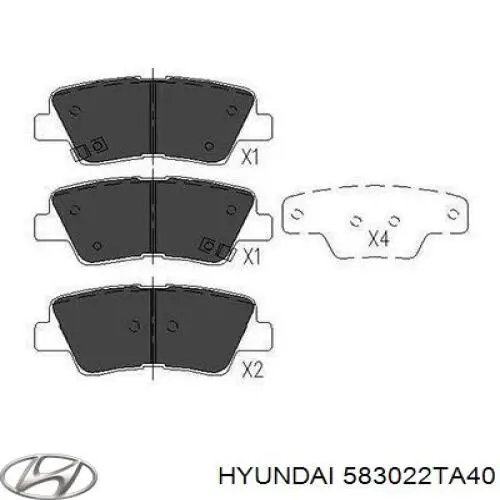 Задні гальмівні колодки Hyundai/Kia 583022TA40 ціна, від 16.12 USD