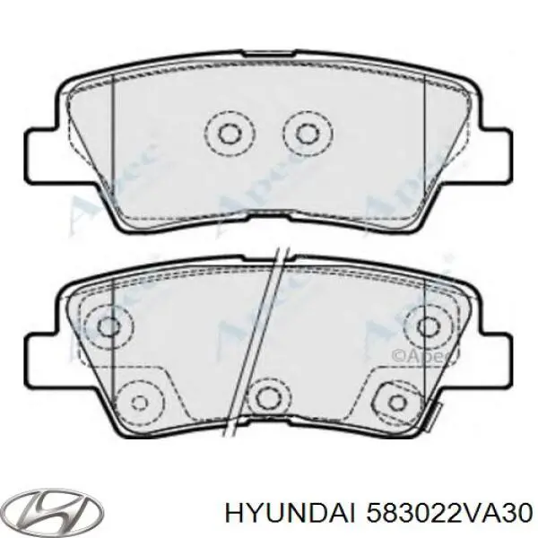 Колодки гальмові задні, дискові 583022VA30 Hyundai/Kia