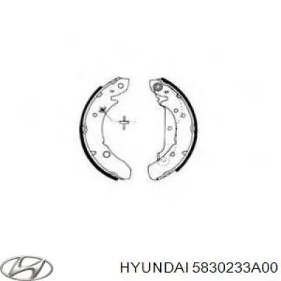 Колодки гальмові задні, барабанні 5830233A00 Hyundai/Kia