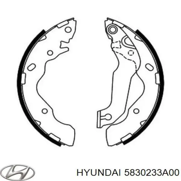 Купити 5830534A00 Hyundai/Kia Колодки гальмові задні, барабанні