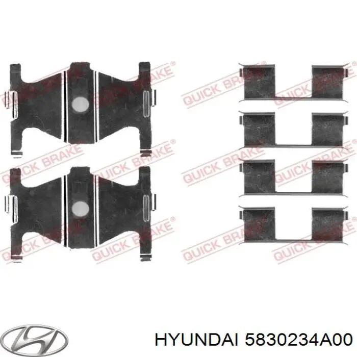 Задні дискові колодки Hyundai/Kia 5830234A00